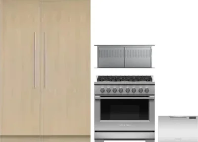 5 Piece Package Includes Refrigerator, Freezer, Range, Hood And Dishwasher
